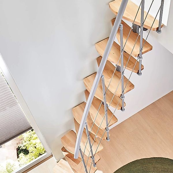 Treppen Intercon Raumspartreppe Alpha Mittelholmtreppe 11 Stufen Buche Natu günstig online kaufen