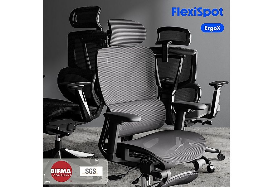 FLEXISPOT Bürostuhl ErgoX, Schreibtischstuhl Premium Ergonomischer (Rückenl günstig online kaufen