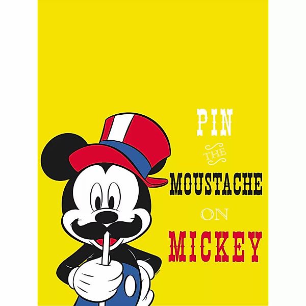 Komar Poster Mickey Mouse Moustache Disney B/L: ca. 30x40 cm günstig online kaufen