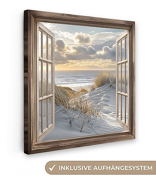 OneMillionCanvasses® Leinwandbild Aussicht - Strand - Dünen - Meer - Natur, günstig online kaufen
