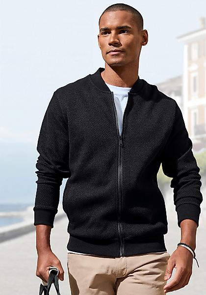 John Devin Sweatjacke "aus Struktur-Qualität" aus Struktur-Qualität günstig online kaufen