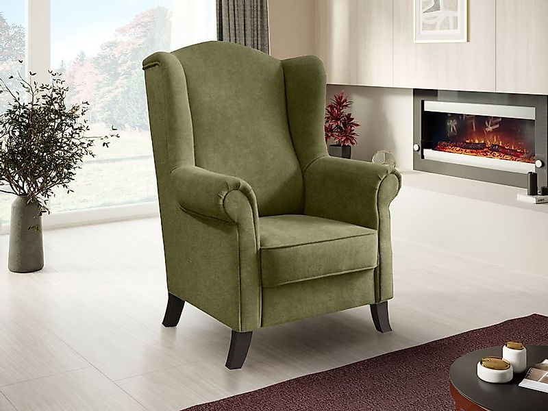 Beautysofa Ohrensessel LEONARDO Sessel Wohnzimmersessel, Fernsehsessel günstig online kaufen