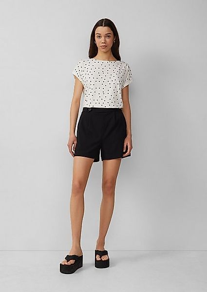 QS Shorts Shorts aus Interlockjersey Zierknopf günstig online kaufen