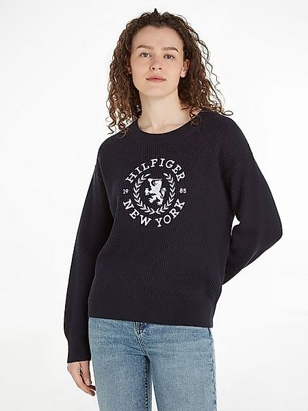 Tommy Hilfiger Rundhalspullover mit Tommy Hilfiger Markenlabel günstig online kaufen