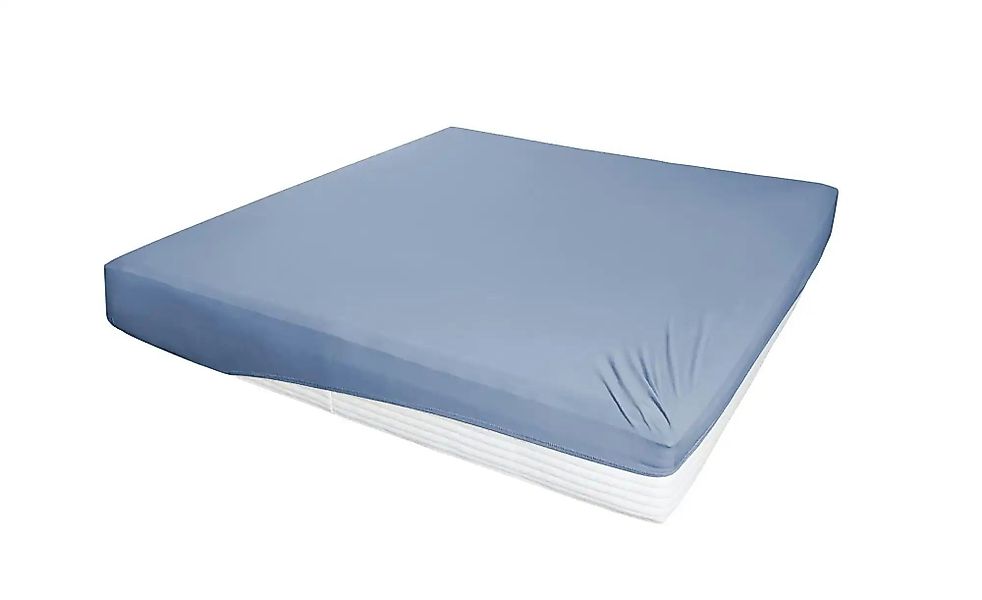 Jersey-Elasthan Boxspringbetttuch   ¦ blau ¦ Maße (cm): B: 100 H: 26 T: 26. günstig online kaufen