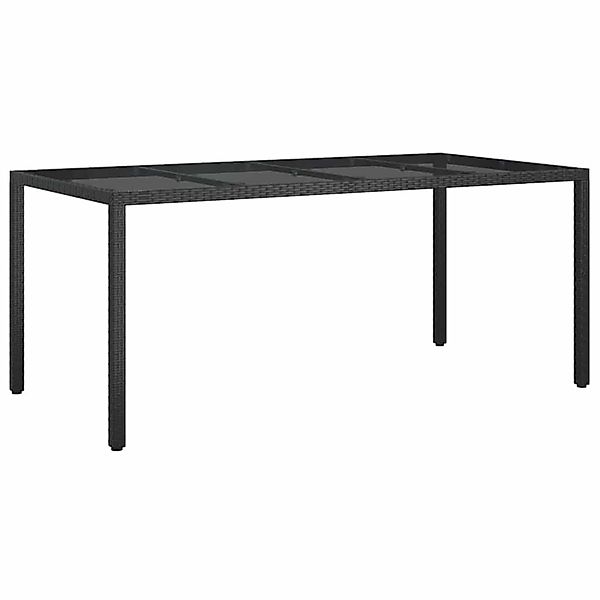 vidaXL Garten-Eßtisch Schwarz 190 x 90 x 75 cm Poly Rattan 362547 günstig online kaufen
