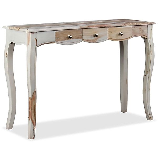 vidaXL Konsolentisch mit 3 Schubladen Massivholz 110x40x76 cm günstig online kaufen