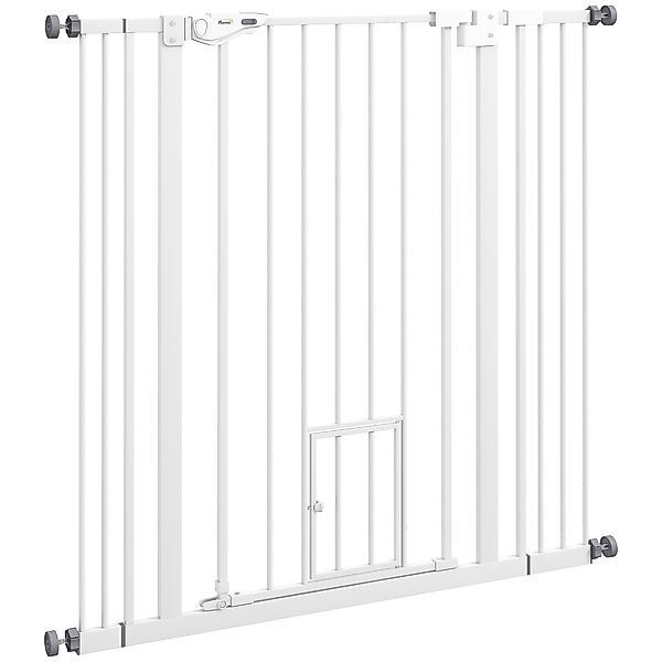 PawHut Türschutzgitter, Treppenschutzgitter ohne Bohren, mit Tür für Hunde günstig online kaufen