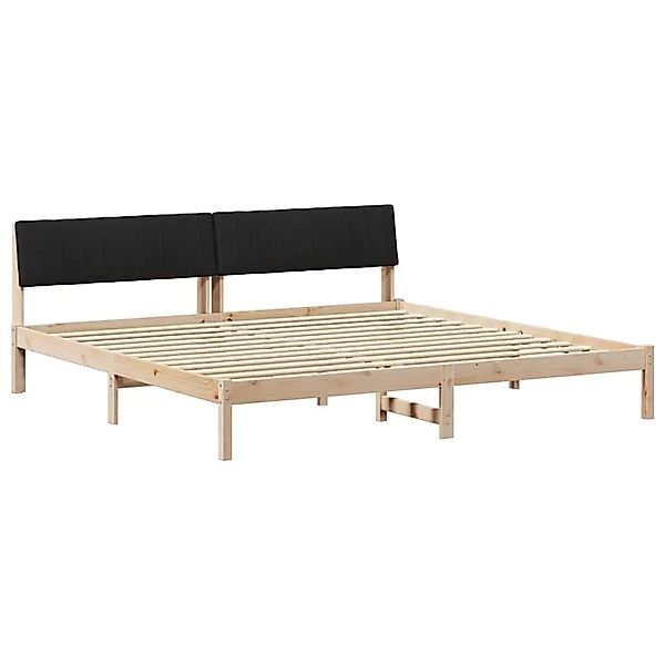 vidaXL Bettgestell Braun und Schwarz 160 x 200 cm Massivholz Kiefer 878666 günstig online kaufen