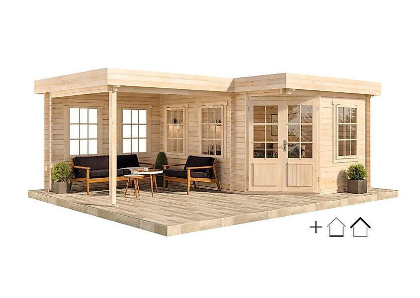 Alpholz Gartenhaus Holz Set - 5-Eck günstig online kaufen