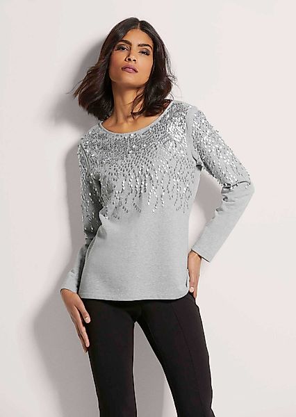 MADELEINE Langarmshirt Glitzeroberteil mit funkelnden Details günstig online kaufen