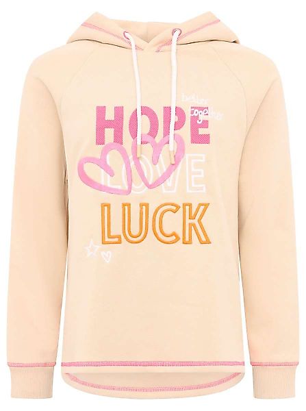 Zwillingsherz Hoodie Sweatshirt "Hope Love Luck" günstig online kaufen