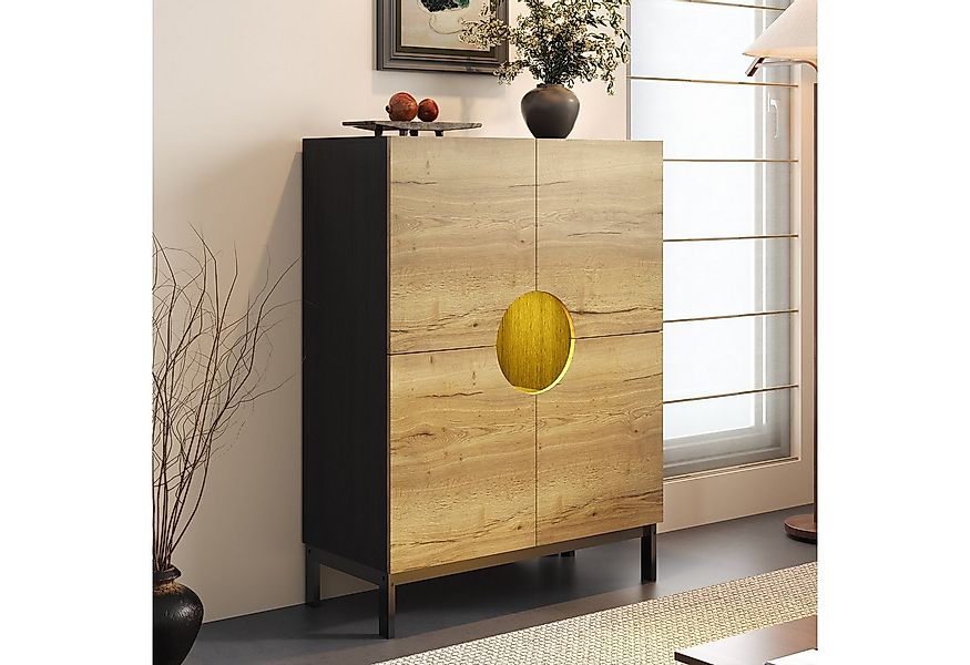 Merax Schuhschrank mit LED-Beleuchtung (1-St., Anrichte Buffetschrank 90x40 günstig online kaufen