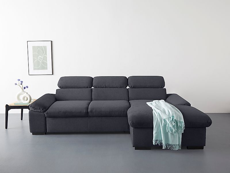 COTTA Ecksofa "Lola L-Form mit Kopfteilfunktion & Hocker" wahlweise mit Bet günstig online kaufen