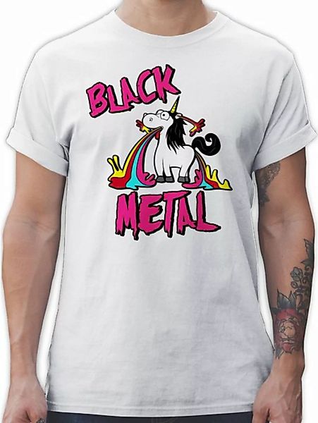 Shirtracer T-Shirt Black Metal Einhorn Einhorn Geschenk günstig online kaufen