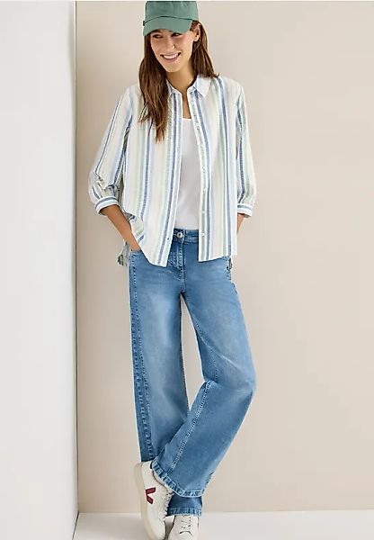 3/4-Arm Bluse in Seersucker Qualität günstig online kaufen