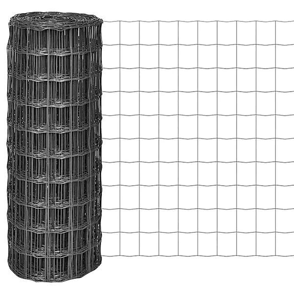 vidaXL Eurozaun Stahl 10 x 1 m Grau 142509 günstig online kaufen