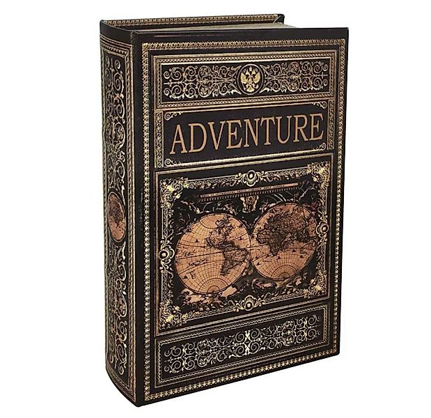 Hohles Buch mit Geheimfach Buchversteck Weltkarte Adventure Antik-Stil 33 c günstig online kaufen