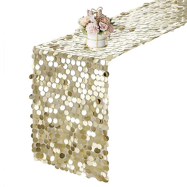 CLTYQ Tischläufer Tischläufer Pailletten, 275x30cm rechteckiger günstig online kaufen