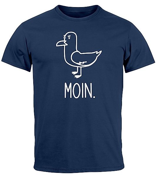 MoonWorks Print-Shirt Herren T-Shirt Frontprint Moin Möwe Geschenk für Nord günstig online kaufen