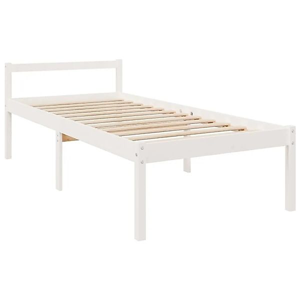 vidaXL Seniorenbett Weiß 90x200 cm Massivholz Kiefer 810600 günstig online kaufen