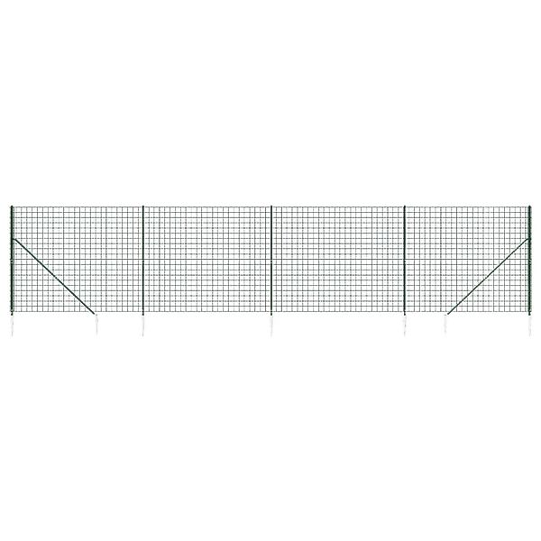 vidaXL Maschendrahtzaun mit Bodenhülsen Grün 1,6x10 m 154132 günstig online kaufen