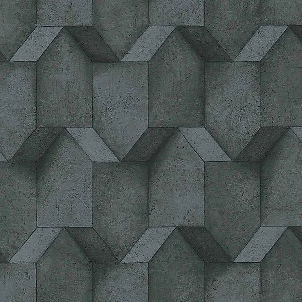 Livingwalls Tapete Beton-Optik Antrazitgrau und Schwarz 53 cm x 10,05 m AS- günstig online kaufen