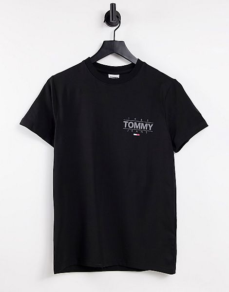 Tommy Jeans – Schmal geschnittenes T-Shirt mit Stretchanteil und Metallic-L günstig online kaufen