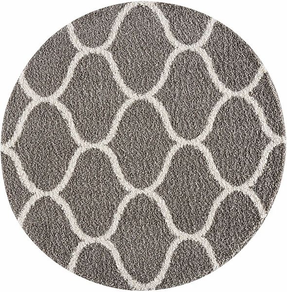 Sanat Hochflor-Teppich "Madrid" rund 30 mm Höhe Wohnzimmer, Langflor, Shagg günstig online kaufen