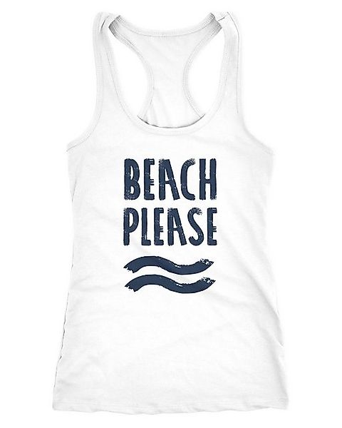 Neverless Tanktop Damen Tank-Top Beach please Racerback Neverless® günstig online kaufen