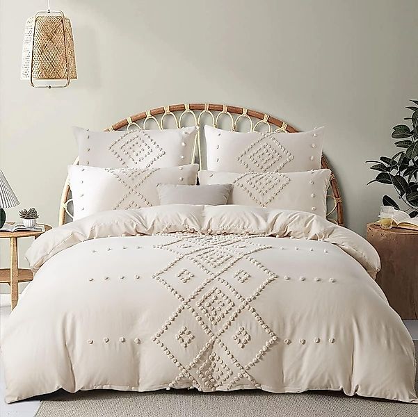 wohnTRAUM24 Bettwäsche Bettwäsche,Getuftet Boho Bettwäsche-Set 135x200cm,20 günstig online kaufen
