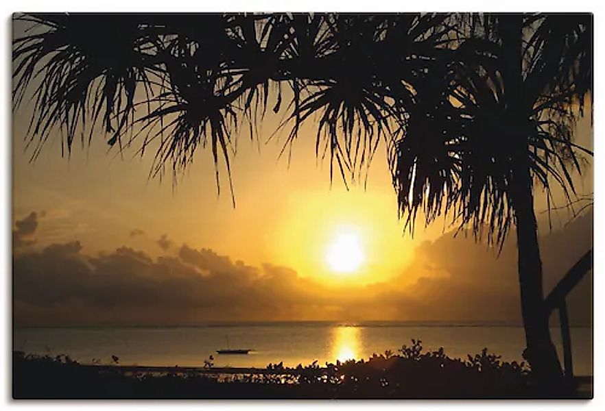 Artland Leinwandbild »Sonnenaufgang« Afrika 1 Stk. tlg. auf Keilrahmen gesp günstig online kaufen