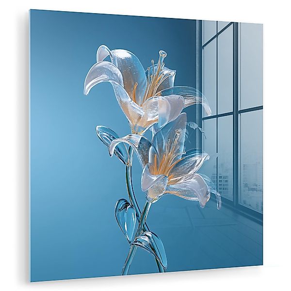 MuchoWow Acrylglasbild Lilien - Blau - günstig online kaufen