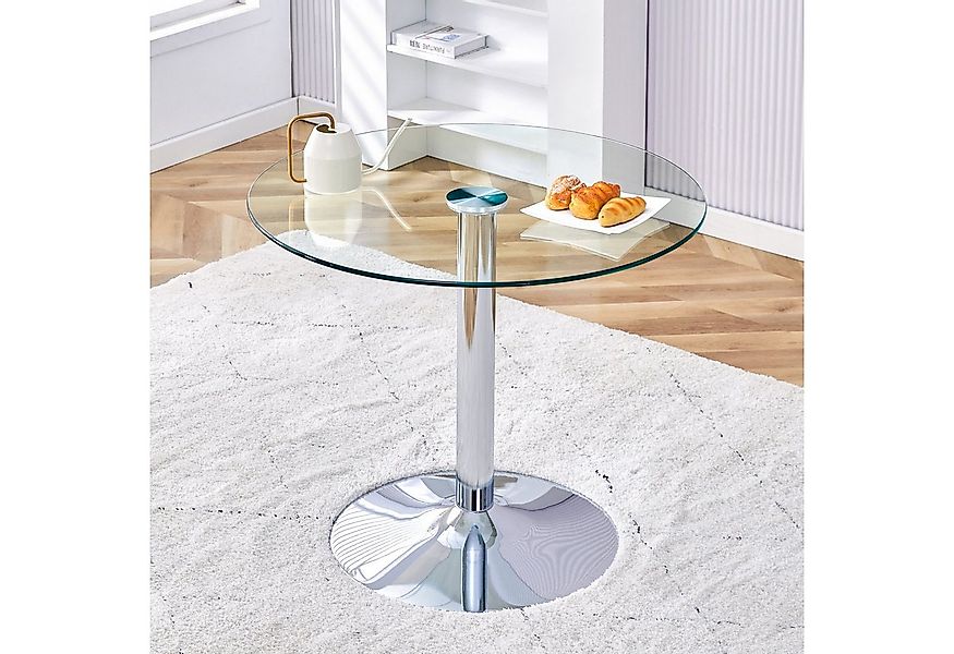 ANYSUN Glastisch Esstisch Rund Glas,Moderner minimalistischer Glasbalkentis günstig online kaufen