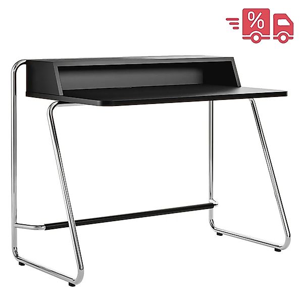 ABVERKAUF: THONET Stahlrohr Schreibtisch S 1200 | Esche offenporig schwarz günstig online kaufen
