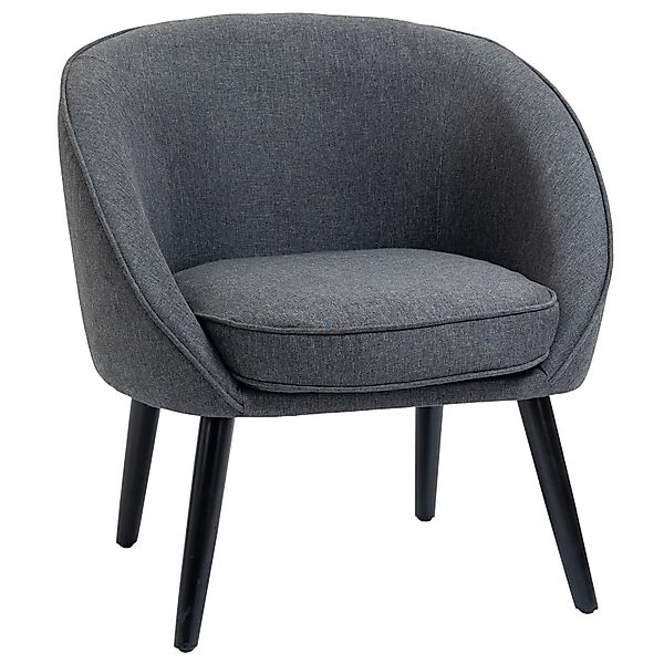 HOMCOM Polsterstuhl mit Leinen-Optik 71 x 65 x 75 cm günstig online kaufen