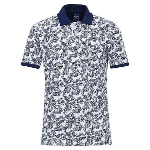 Redmond Poloshirt Redmond XXL Poloshirt blau-weiß Alloverprint floral günstig online kaufen