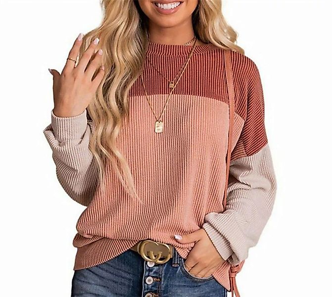 AFAZ New Trading UG Hemdbluse Damen Sweatshirts Hoodie Lässiger Farbblock O günstig online kaufen