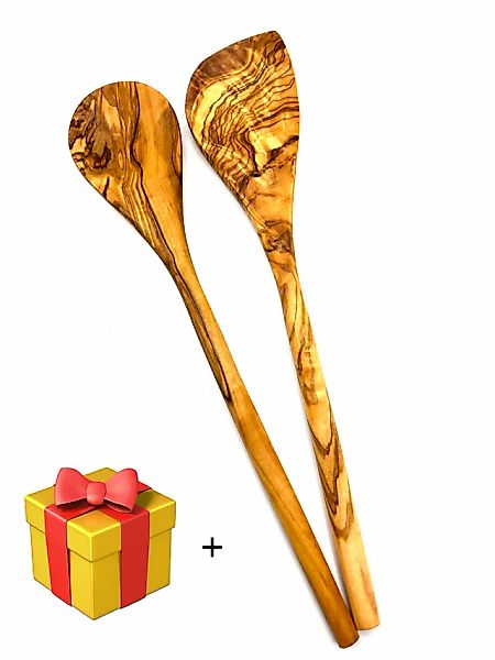 Olivenholz-erleben Kochlöffel »2tlg. Kochlöffel-Set«, (Set, 2 tlg., 1x Koch günstig online kaufen