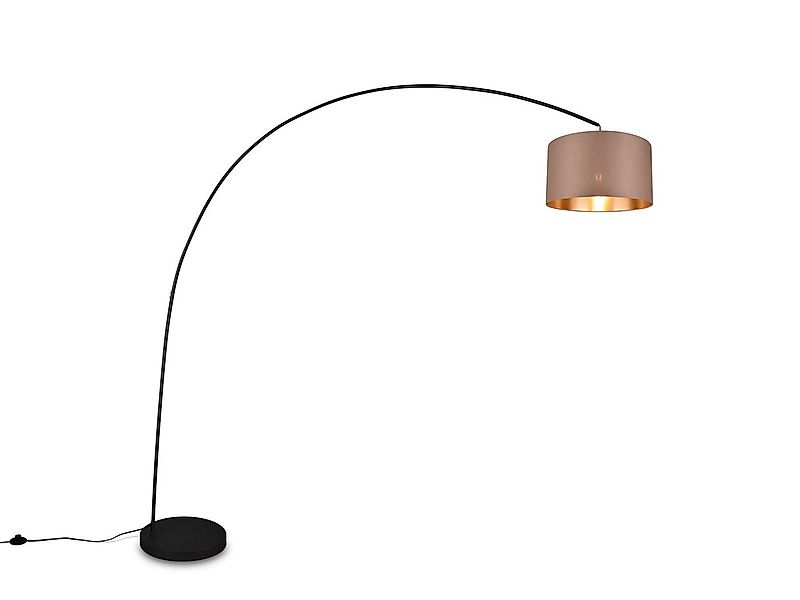 TRIO Leuchten LED Bogenlampe große Ausladung & Stoffschirm Höhe 210cm, Dimm günstig online kaufen