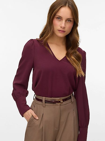 Vero Moda Langarmbluse VMESME LS V-NECK günstig online kaufen