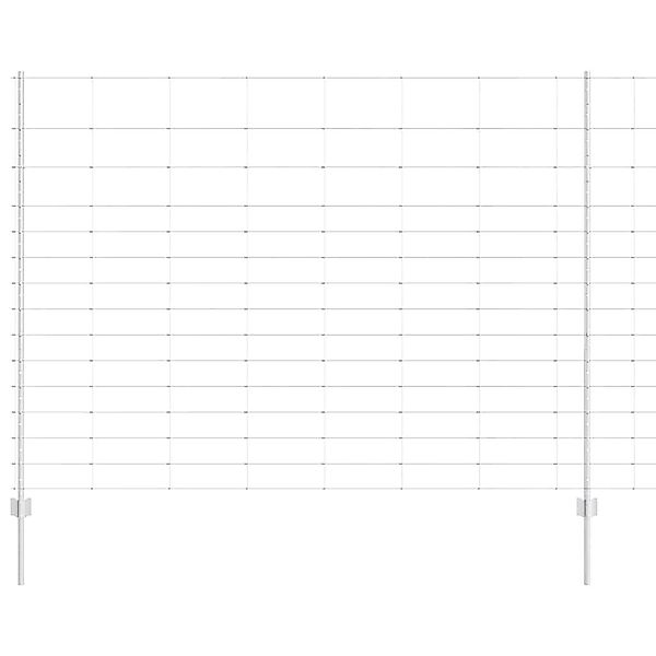 vidaXL Gartenzaun Zaun mit Pfosten Silber günstig online kaufen