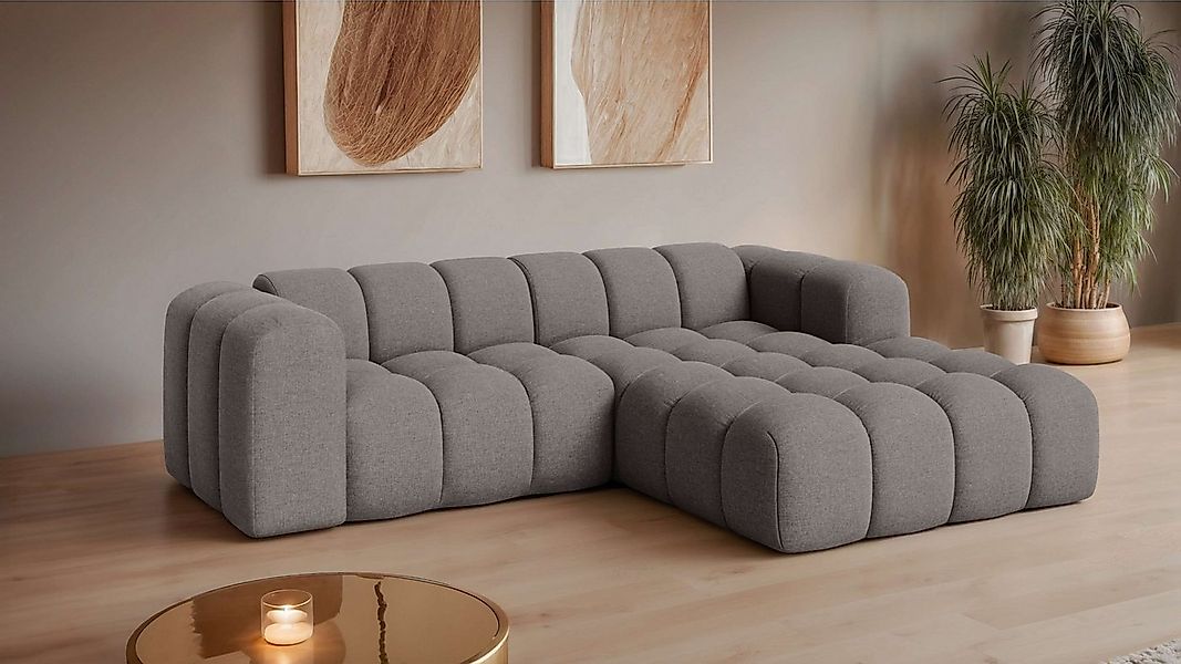 OTTO home Ecksofa KALLIE Design-Sofa mit Wellenunterfederung, Bubble-Optik, günstig online kaufen