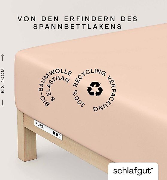 Schlafgut Spannbettlaken "PURE BOXSPRING in Gr. 90x200, 140x200 oder 180x20 günstig online kaufen