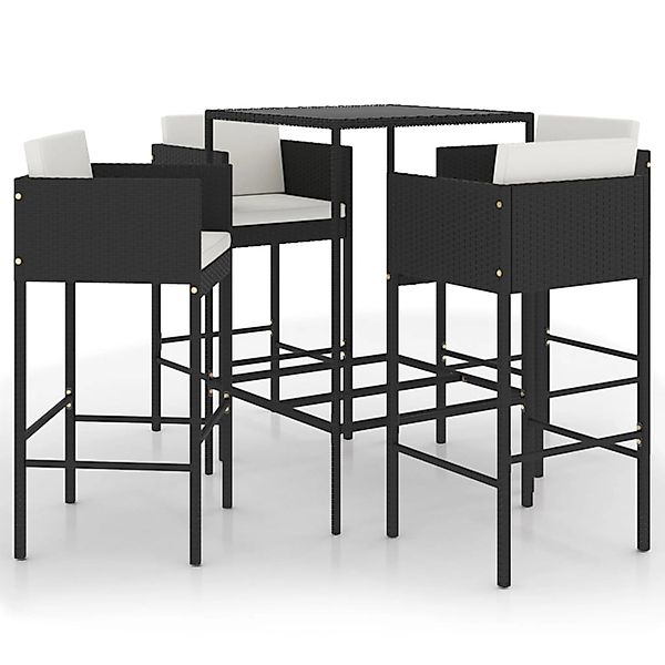 vidaXL Gartenlounge-Set 5-tlg. Gartenbar-Set mit Kissen günstig online kaufen
