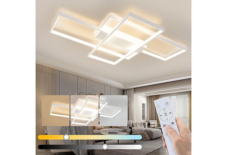 ZMH LED Deckenleuchte Modern Deckenlampe - Große Wohnzimmerlampe Dimmbar 88 günstig online kaufen