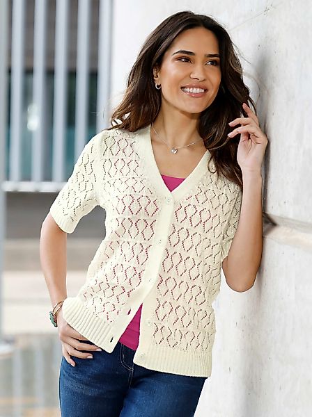 Classic Basics Ajourstrickjacke günstig online kaufen