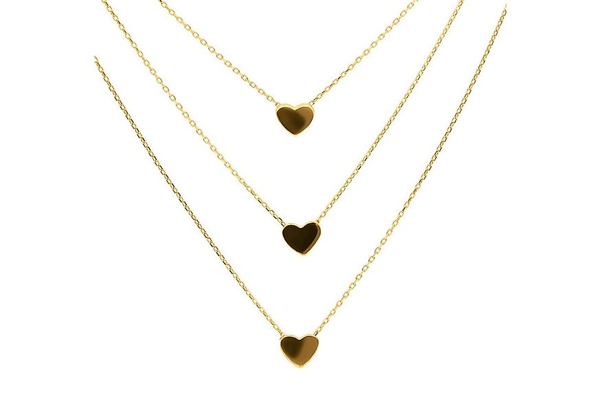 Suzan Gold Kette mit Anhänger 375er Gold Herzanhänger Halskette Damen – was günstig online kaufen