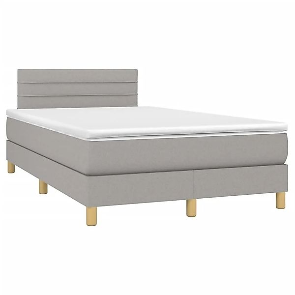 vidaXL Boxspringbett mit Matratze Hellgrau 120x190 cm Stoff 3269779 günstig online kaufen
