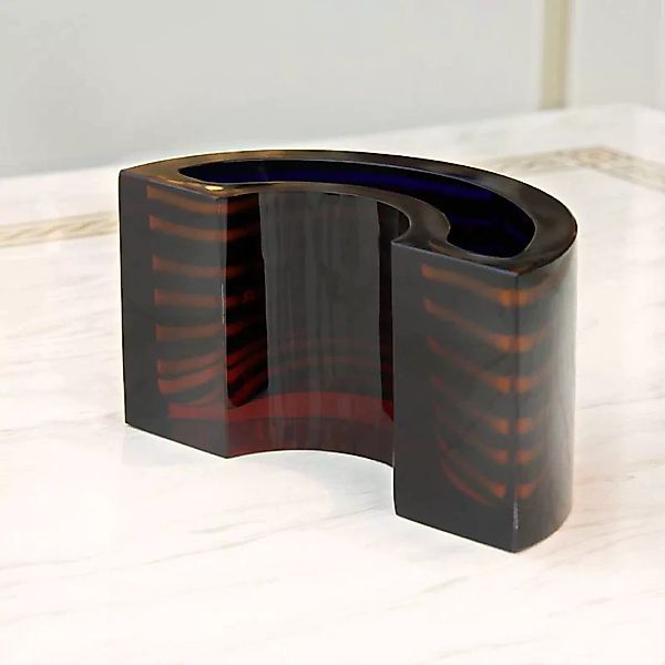Vase Art Queen 18,5 cm, Schwarz/Gelb/Blau/Orange, aus Glas günstig online kaufen